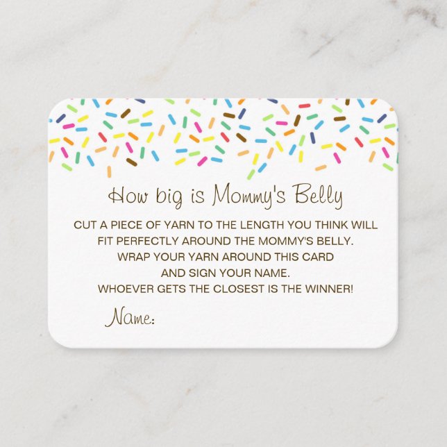 Editable How Big is Mummy's Belly Card (Front)