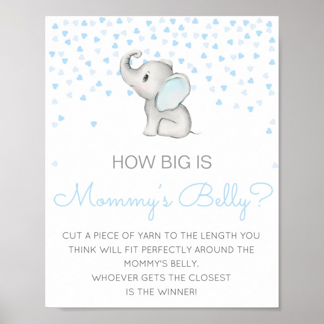 Editable How Big is Mummy's Belly Game Poster (Front)