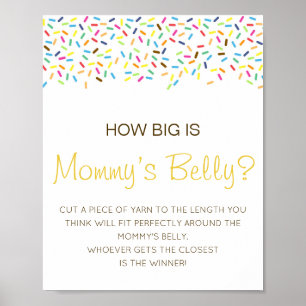 Editable How Big is Mummy's Belly Game Poster