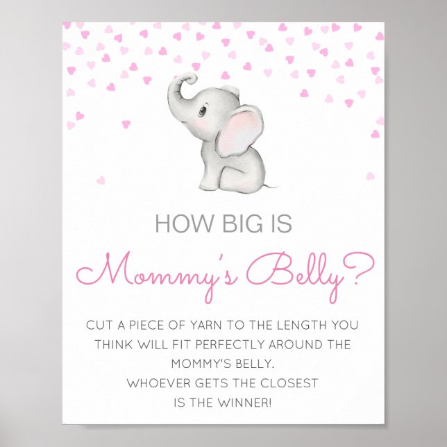 Editable How Big is Mummy's Belly Game Poster (Front)