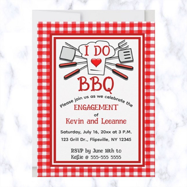 Editable I Do BBQ Engagement Invitation (Creator Uploaded)