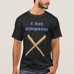 Editable I Hit Dingers Baseball T-Shirt