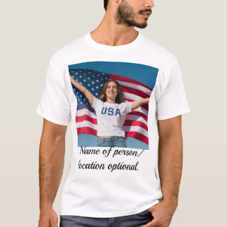 Editable image T Shirt with Personalised Art image