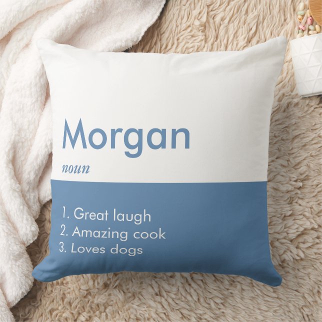 Editable Inscription Colour Personalised Name  Cushion (Blanket)