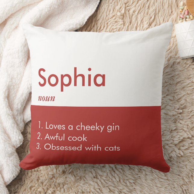 Editable inscription Colour Pillows, Name Pillow (Blanket)