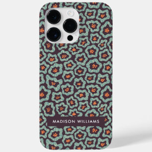 Editable inscription Flowers Minimalist Case-Mate iPhone 14 Pro Max Case