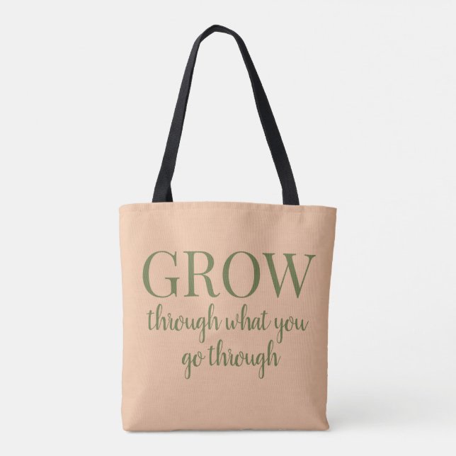Editable Inspirational Quote Minimalist Poster Tote Bag (Back)