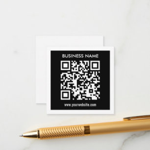 Editable (instantly generated) QR code Black Enclosure Card