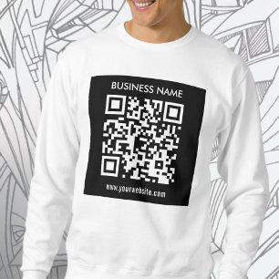 Editable (instantly generated) QR code   Black Sweatshirt