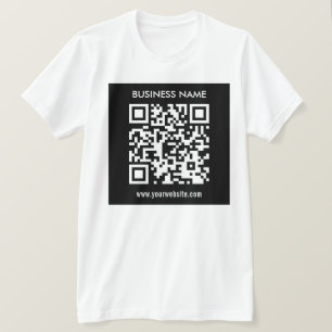 Editable (instantly generated) QR code   Black T-Shirt