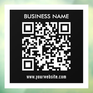 Editable (instantly generated) QR code Black Window Cling