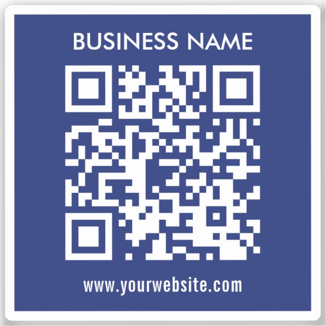 Editable (instantly generated) QR code | Navy Blue (Front)