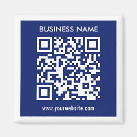 Editable (instantly generated) QR code | Navy Blue