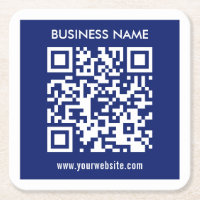 Editable (instantly generated) QR code | Navy Blue