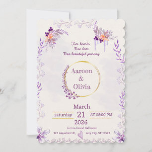 Editable Intimate Garden Wedding Invitation