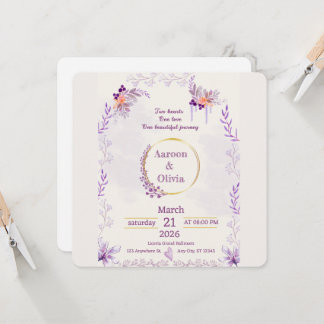 Editable Intimate Garden Wedding Invitation