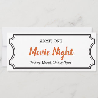 Editable IOU Gift Tickets Anniversary Gift Orange