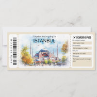 Editable Istanbul Plane ticket, Turkey Trip