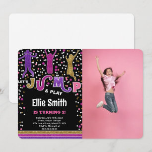 Editable Jump Photo Invitation