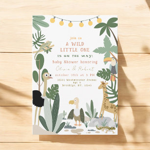 Editable Jungle Safari Baby Shower Invite