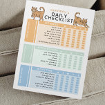 Editable Kids Daily Task Chore To-Do Checklist Notepad<br><div class="desc">An editable cute daily task chore checklist for kids! This adorable and practical checklist features a colourful template with two cute ginger cats to keep your little one company as they tackle their daily responsibilities. With three convenient sections—Morning, After School, and Nighttime—this checklist helps your child stay organised and accountable...</div>