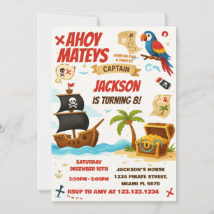 Editable Kids Treasure Hunt Card