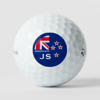 Editable Kiwi New Zealander Golfing