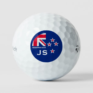 Editable Kiwi New Zealander Golfing Golf Balls