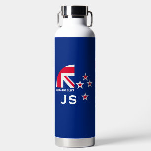 Editable Kiwi New Zealander Golfing Water Bottle