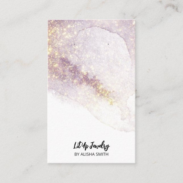 Editable Lavender Coloured Earring Packaging Cards (Front)