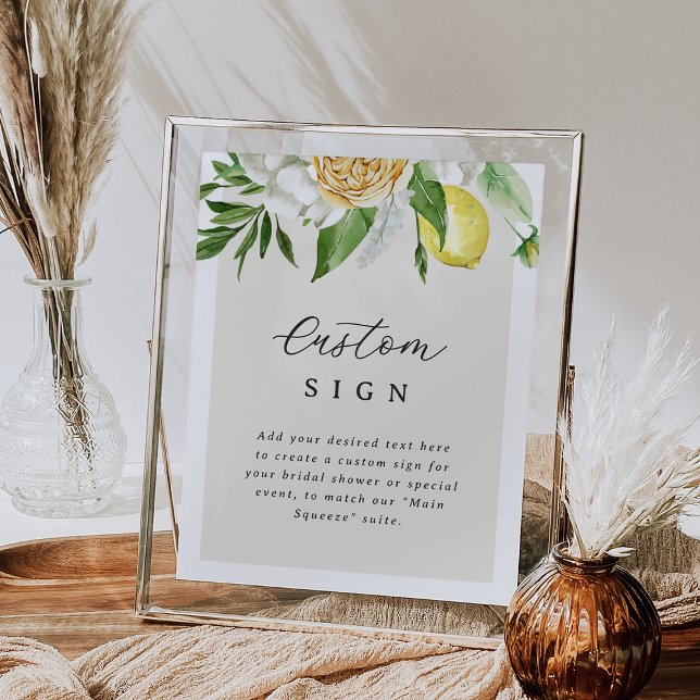 Editable Lemon Bridal Shower Custom Sign Template (Creator Uploaded)