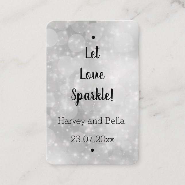 Editable Let Love Sparkle Sparkler Tag (Front)