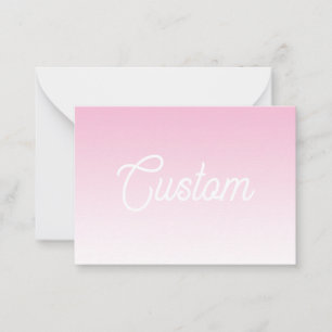 (Editable) Light Pink Colour Ombre & Your Text Card