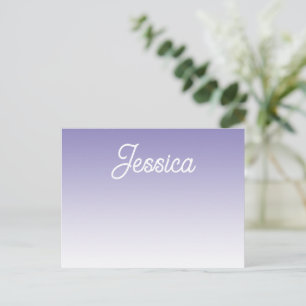 (Editable) Light Purple Colour Ombre & Your Text Announcement Postcard