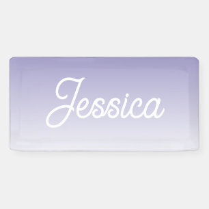 (Editable) Light Purple Colour Ombre & Your Text Banner