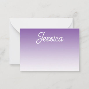 (Editable) Light Purple Colour Ombre & Your Text Card
