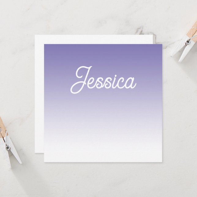 (Editable) Light Purple Colour Ombre & Your Text Invitation (Front/Back In Situ)