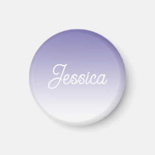 (Editable) Light Purple Colour Ombre & Your Text Magnet