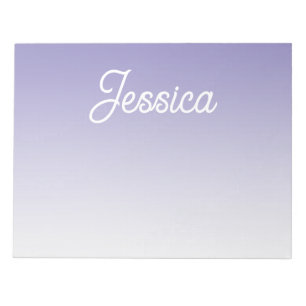 (Editable) Light Purple Colour Ombre & Your Text Notepad