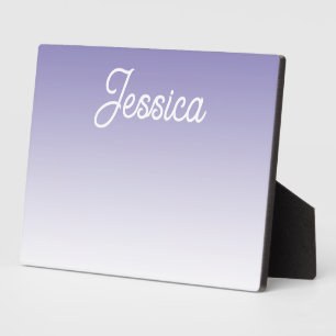 (Editable) Light Purple Colour Ombre & Your Text Plaque