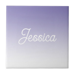 (Editable) Light Purple Colour Ombre & Your Text Tile
