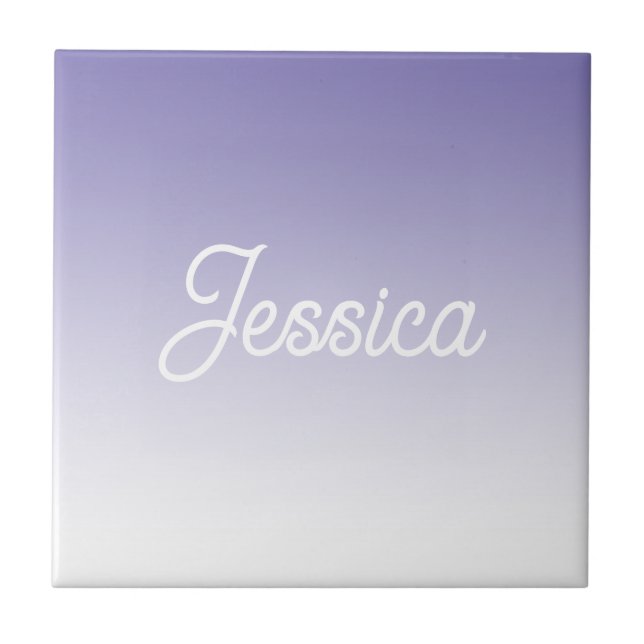 (Editable) Light Purple Colour Ombre & Your Text Tile (Front)