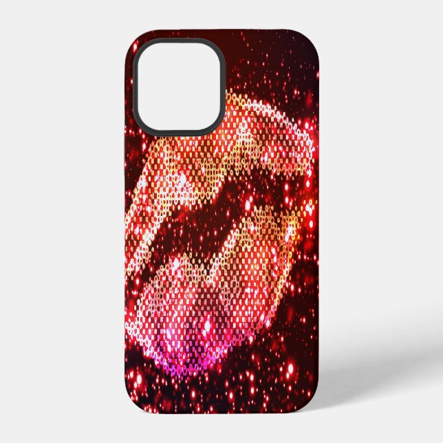 Editable Lip Illustration: Simple Graphic Design iPhone Case (Back)