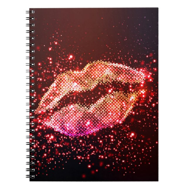 Editable Lip Illustration: Simple Graphic Design Notebook (Front)