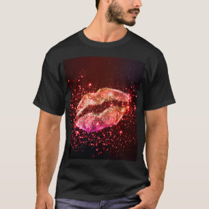 Editable Lip Illustration: Simple Graphic Design T-Shirt