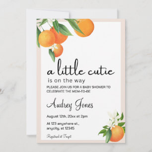 Editable Little Cutie Baby Shower Invitation