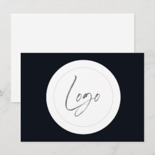 Editable logo black & white cue cards