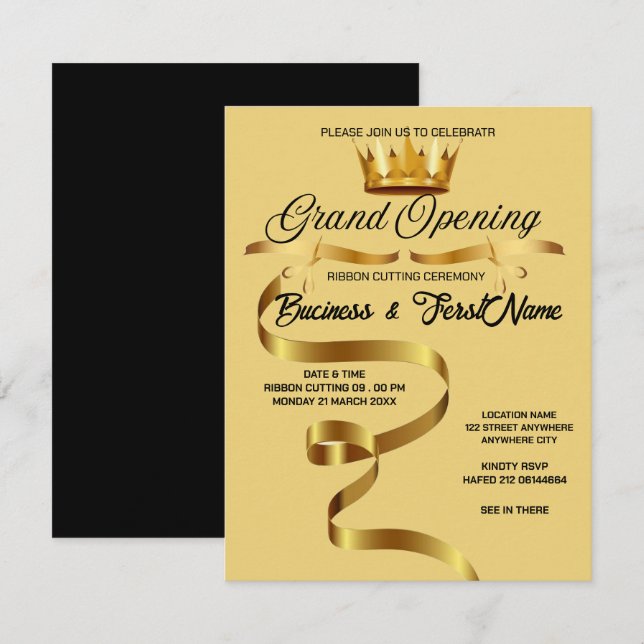 Editable Logo Business Company, Special  Invitation (Front/Back)