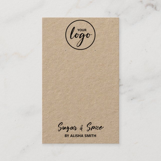 Editable Logo Kraft Earring Packaging Cards (Front)