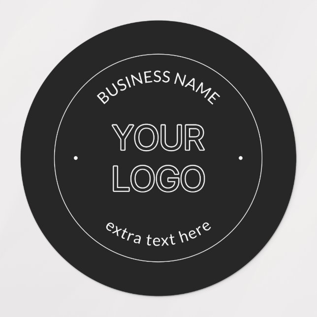 Editable Logo Replacement & Business Name | Black (Design 1)